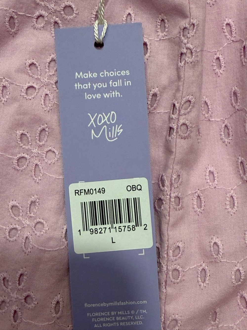 FLORENCE by MILLS Light Blue Eyelet Cotton Sleep Short - Women!! L!! NWT!! - Picture 5 of 5